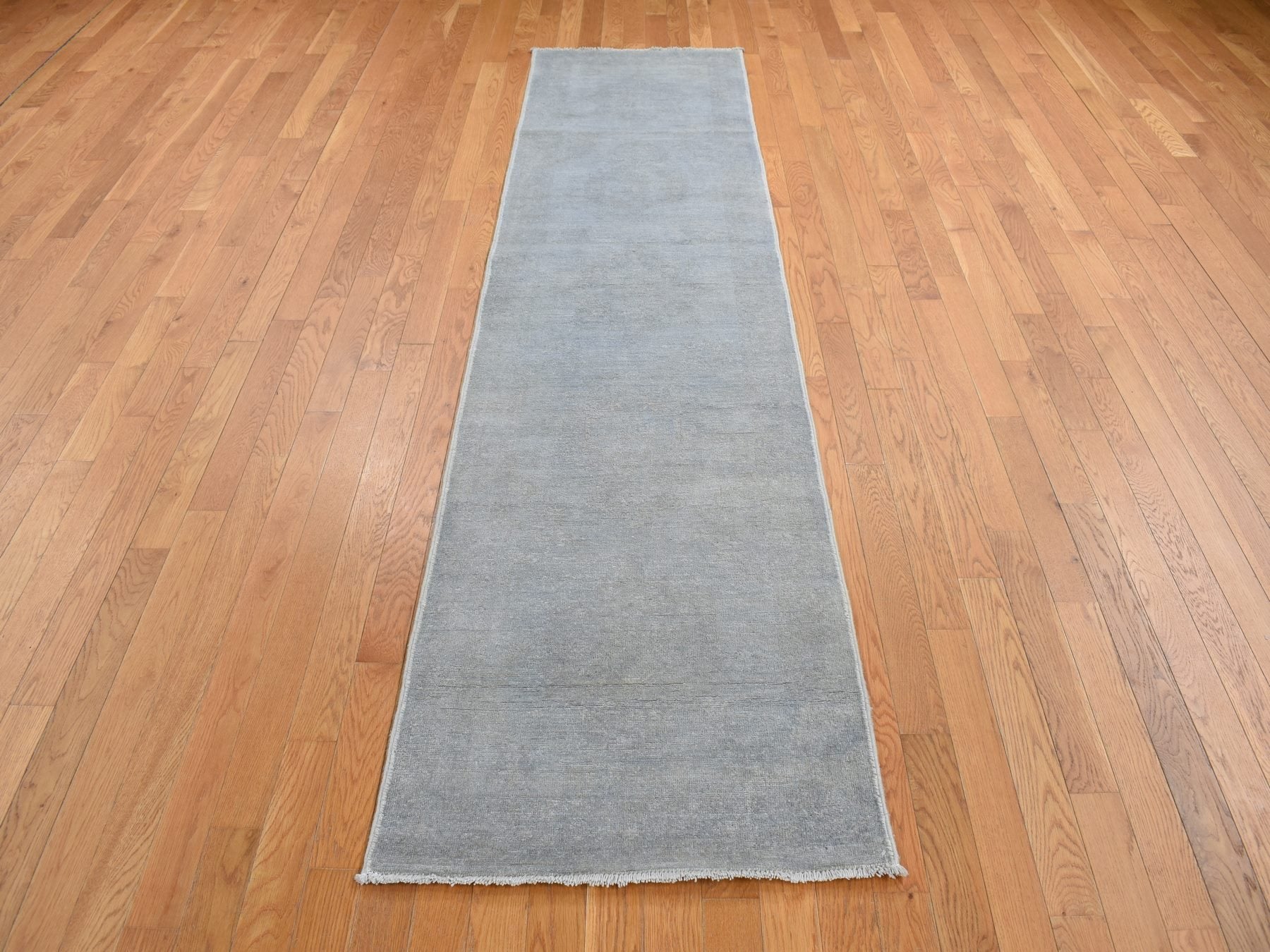 Gray 2'7" x 9'10" Oushak / Peshawar Hand knotted Wool Rug - Sku: O087691