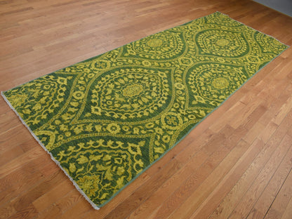 Peshawar Vintage hand-knotted wool runner in Overdyed, 4'1" x 11'8" — SKU O087693 (view 3)