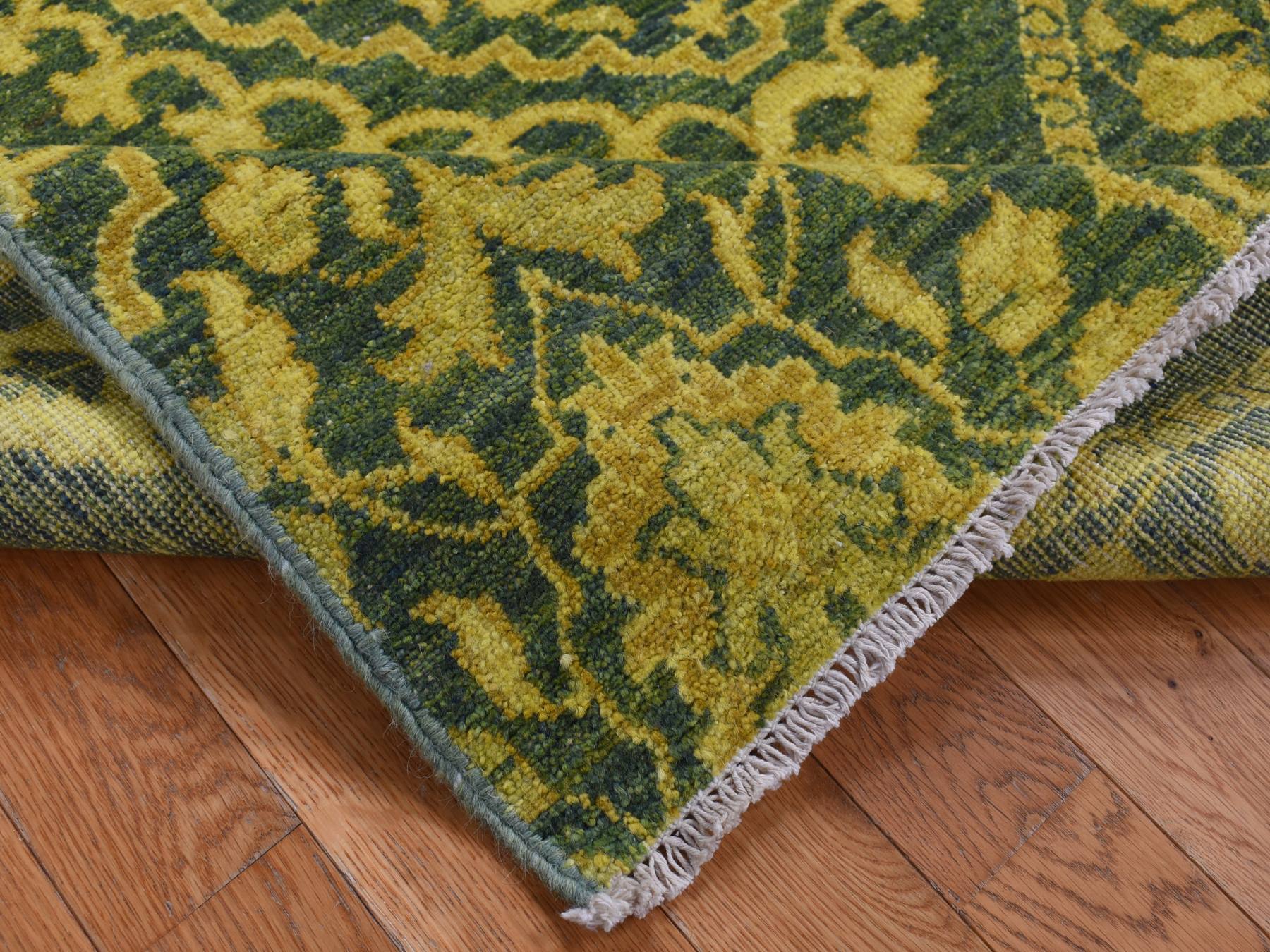 Peshawar Vintage hand-knotted wool runner in Overdyed, 4'1" x 11'8" — SKU O087693 (view 5)