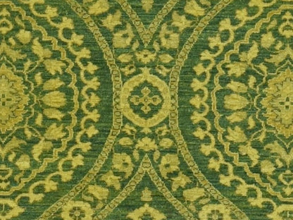 Overdyed 4'1" x 11'8" Vintage Hand knotted Wool Rug - Sku: O087693