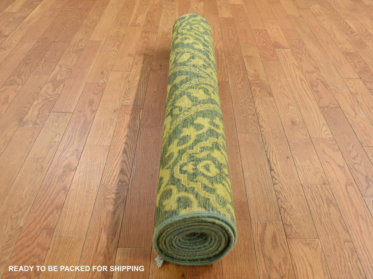 Peshawar Vintage hand-knotted wool runner in Overdyed, 4'1" x 11'8" — SKU O087693 (view 8)