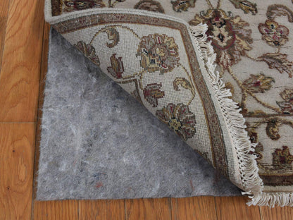 Rajasthan Rajasthan hand-knotted wool/silk runner in Ivory, 2'7" x 16' — SKU O087694 (view 4)