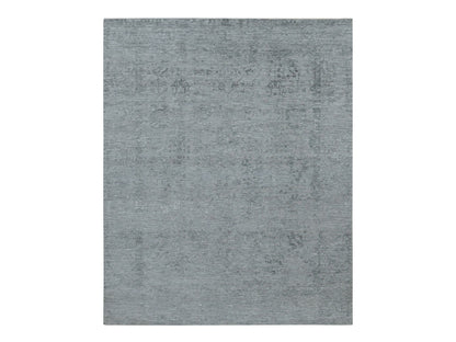 Tabriz Transitional hand-knotted wool/silk rug in Gray, 8' x 10' — SKU O087699