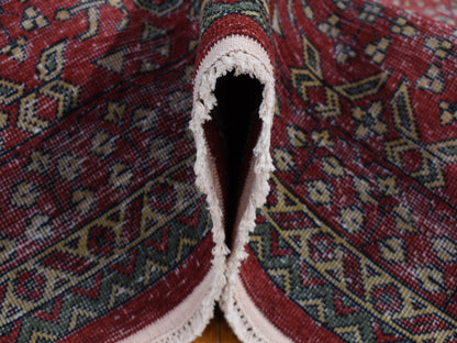 Mamluk Vintage hand-knotted worn wool rug in Red, 9' x 12' — SKU O087700 (view 6)