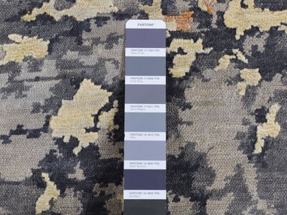 Blue 8'0" x 10'2" Modern and Contemporary Hand knotted Wool/Silk Rug - Sku: O087702