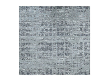 Modern / Contemporary hand-knotted wool rug in Gray, 10'1" x 10'1" — SKU O087705