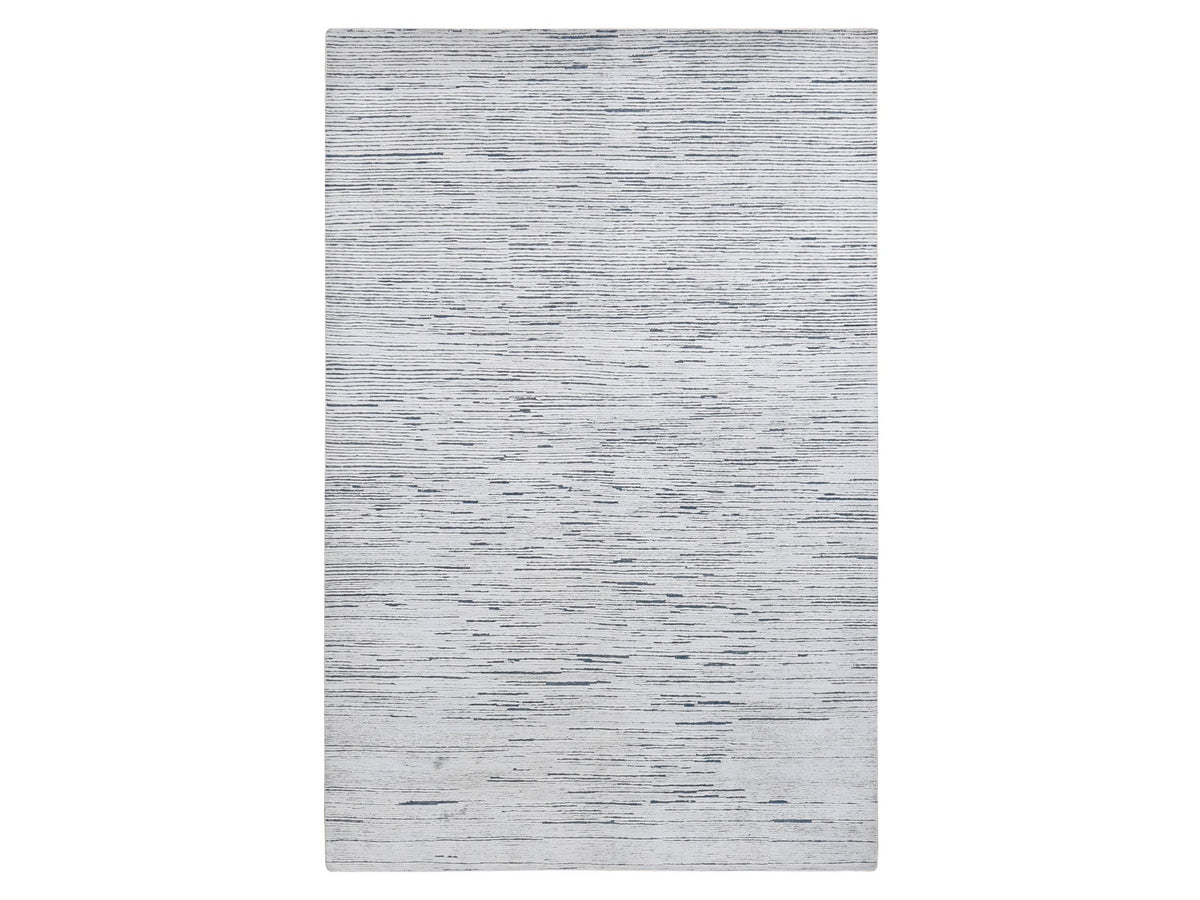 Modern / Contemporary hand-knotted wool rug in Ivory, 10' x 14' — SKU O087708