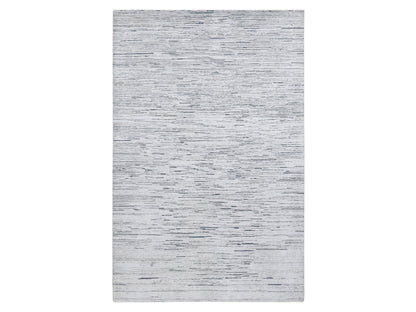 Modern / Contemporary hand-knotted wool rug in Ivory, 10' x 14' — SKU O087708