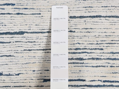 Modern / Contemporary hand-knotted wool rug in Ivory, 10' x 14' — SKU O087708 (view 7)