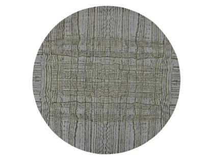 Modern / Contemporary hand-knotted wool rug in Gray, 5'10" x 5'10" — SKU O087712