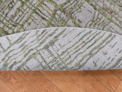 Modern / Contemporary hand-knotted wool rug in Gray, 5'10" x 5'10" — SKU O087712 (view 3)