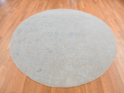 Transitional hand-knotted wool rug in Gray, 6' x 6' — SKU O087713 (view 2)