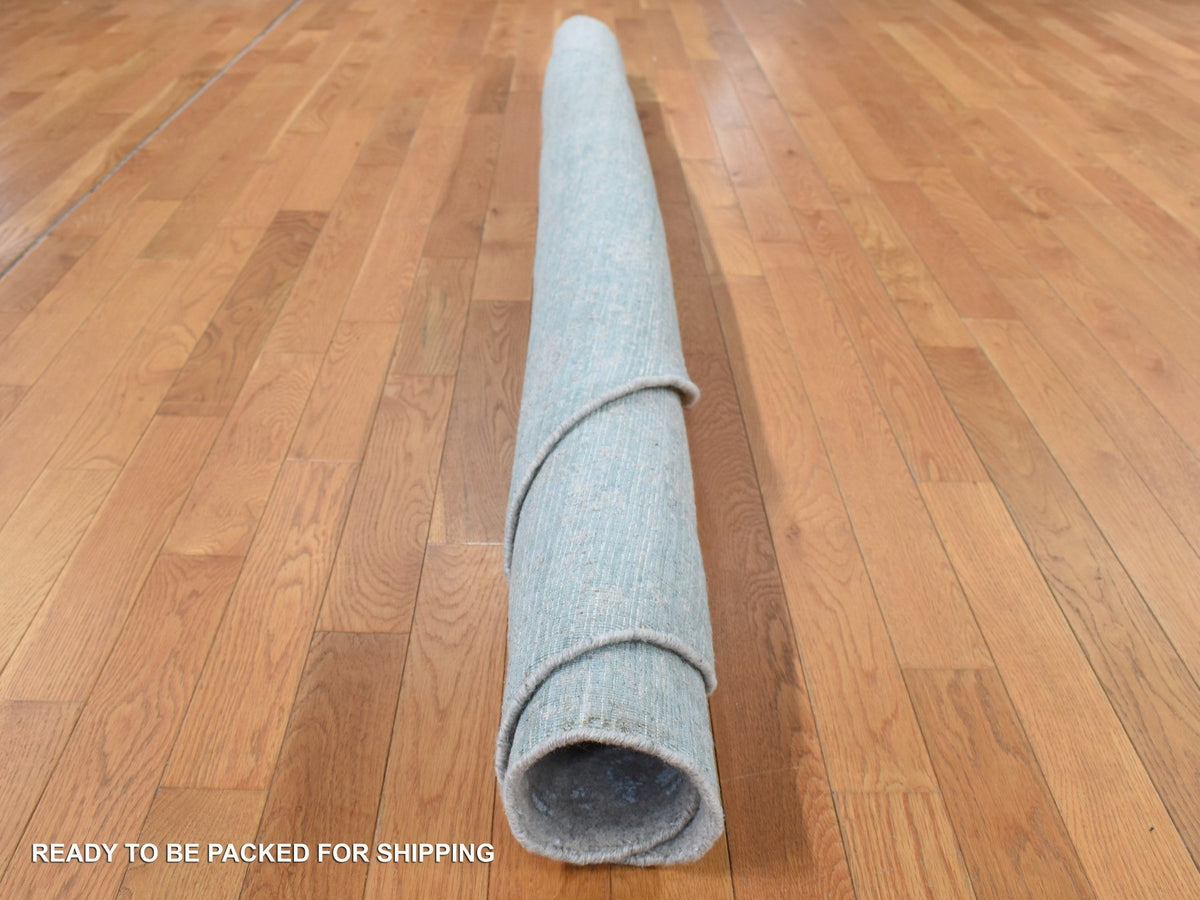 Transitional hand-knotted wool rug in Gray, 6' x 6' — SKU O087713 (view 6)