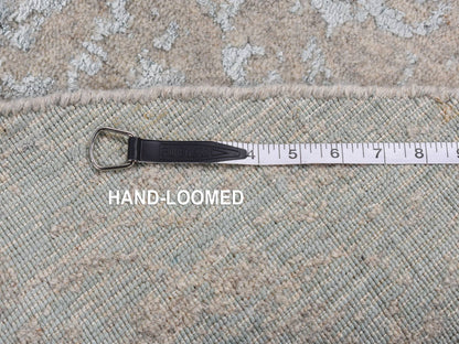 Transitional hand-knotted wool rug in Gray, 6' x 6' — SKU O087713 (view 8)