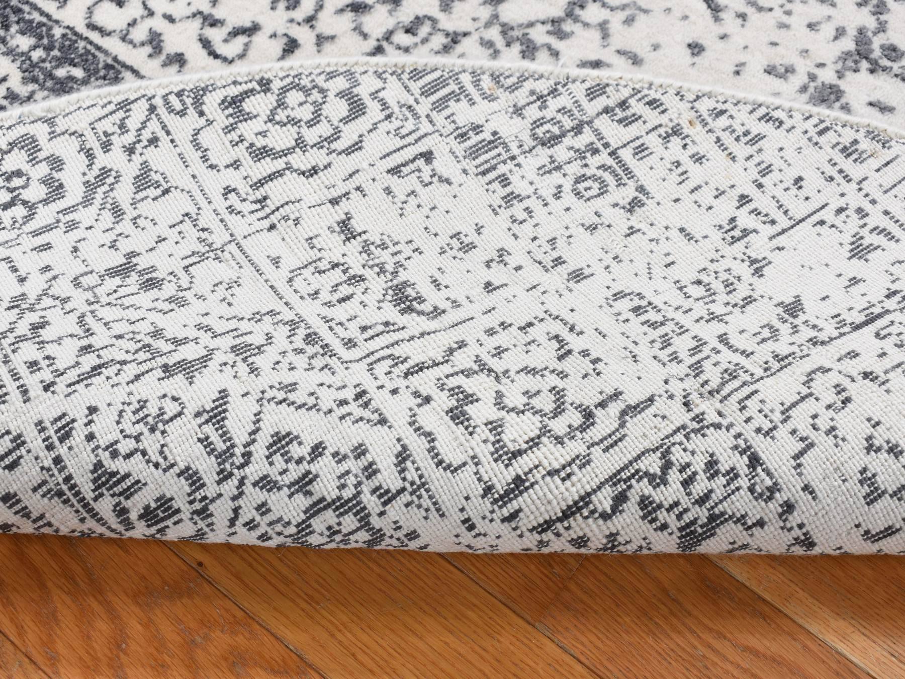 Mamluk Transitional hand-knotted wool rug in Ivory, 6' x 6' — SKU O087714 (view 2)