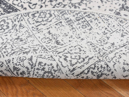 Mamluk Transitional hand-knotted wool rug in Ivory, 6' x 6' — SKU O087714 (view 2)