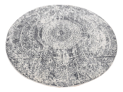 Mamluk Transitional hand-knotted wool rug in Ivory, 6' x 6' — SKU O087715