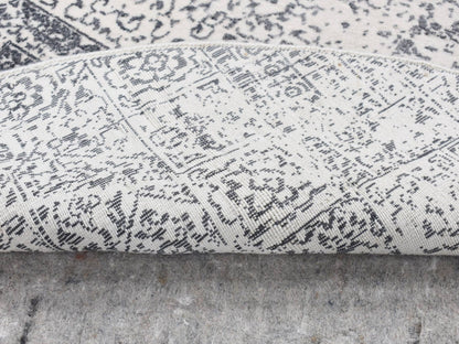 Mamluk Transitional hand-knotted wool rug in Ivory, 6' x 6' — SKU O087715 (view 3)