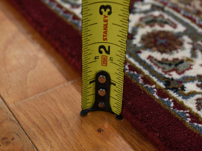 Tabriz Fine Oriental hand-knotted wool runner in Red & Ivory, 2'8" x 6'10" — SKU O087722 (view 8)