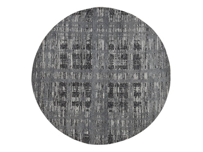 Modern / Contemporary hand-knotted wool rug in Gray, 8' x 8' — SKU O087745