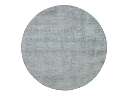 Modern / Contemporary hand-knotted wool rug in Gray, 8' x 8' — SKU O087746