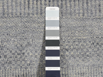 Modern / Contemporary hand-knotted wool rug in Gray, 8' x 8' — SKU O087746 (view 5)