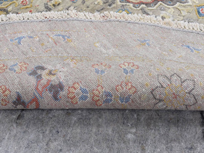 Beige 10'0" x 10'0" Transitional Hand knotted Wool/Silk Rug - Sku: O087750
