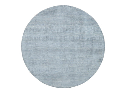 Modern / Contemporary hand-knotted wool/silk rug in Gray, 10' x 10' — SKU O087754