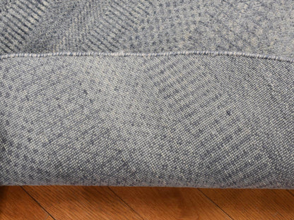 Modern / Contemporary hand-knotted wool/silk rug in Gray, 10' x 10' — SKU O087754 (view 3)