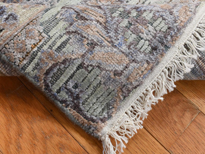 Green 2'0" x 3'0" Oushak / Peshawar Hand knotted Wool/Silk Rug - Sku: O087790