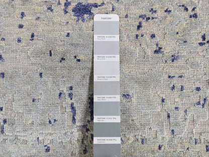 Transitional hand-knotted wool/silk rug in Gray, 2' x 3'1" — SKU O087794 (view 5)