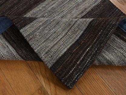 Brown 2'0" x 3'0" Flat Weave Hand woven Wool Rug - Sku: O087796