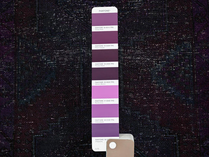 Hamadan Vintage hand-knotted wool runner in Overdyed & Brown, 2'8" x 12'1" — SKU O0877 (view 4)