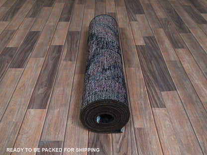 Hamadan Vintage hand-knotted wool runner in Overdyed & Brown, 2'8" x 12'1" — SKU O0877 (view 5)