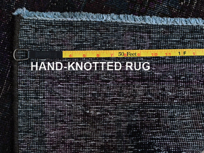Hamadan Vintage hand-knotted wool runner in Overdyed & Brown, 2'8" x 12'1" — SKU O0877 (view 7)