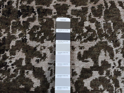 Green 2'0" x 2'9" Modern / Contemporary Hand knotted Wool/Silk Rug - Sku: O087800