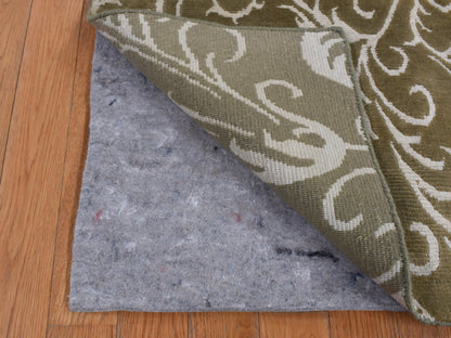 Brown 2'0" x 2'9" Modern / Contemporary Hand knotted Wool/Silk Rug - Sku: O087809