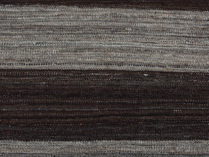 Brown 2'0" x 3'0" Flat Weave Hand woven Wool Rug - Sku: O087814
