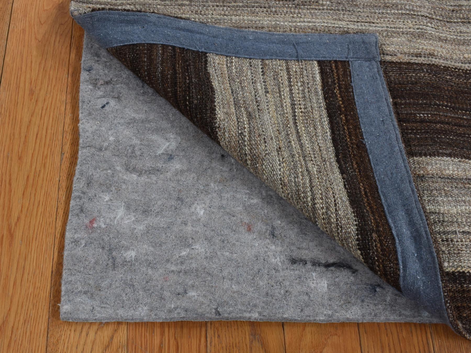 Kilim Flat-Weave hand-knotted wool rug in Brown, 2' x 3' — SKU O087822 (view 3)