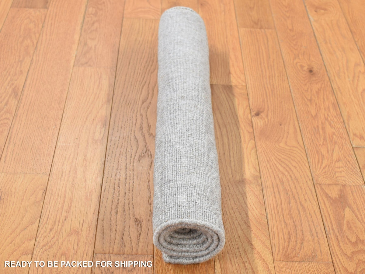 Modern / Contemporary hand-knotted wool rug in Gray, 2' x 3' — SKU O087823 (view 7)