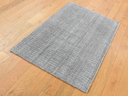 Modern / Contemporary hand-knotted wool rug in Gray, 2' x 3' — SKU O087825 (view 2)