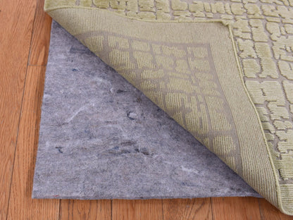 Beige 2'0" x 3'0" Modern and Contemporary Hand knotted Wool Rug - Sku: O087829