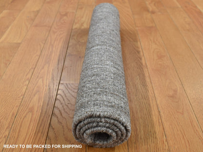 Modern / Contemporary hand-knotted wool rug in Gray, 2' x 3' — SKU O087830 (view 7)