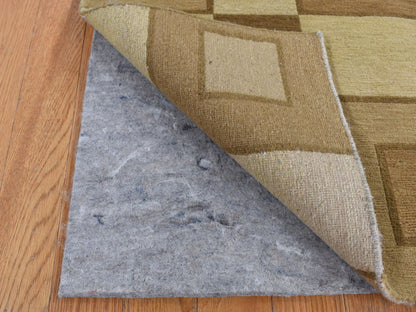Brown 1'10" x 2'10" Modern / Contemporary Hand knotted Wool Rug - Sku: O087836