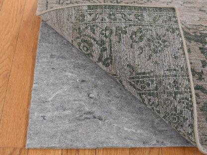 Grey 2'0" x 3'0" Transitional Hand knotted Wool/Silk Rug - Sku: O087837