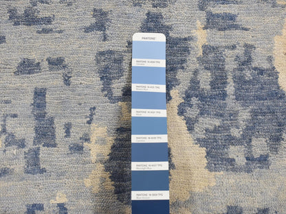 Blue 2'0" x 3'0" Modern and Contemporary Hand knotted Wool Rug - Sku: O087842