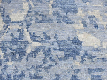 Blue 2'0" x 3'0" Modern and Contemporary Hand knotted Wool Rug - Sku: O087842