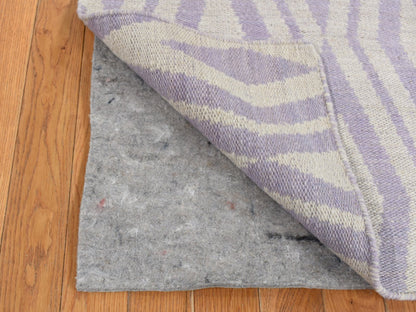 Kilim Flat-Weave hand-knotted wool runner in Purple, 2'8" x 8' — SKU O087844 (view 3)