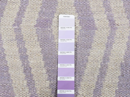 Kilim Flat-Weave hand-knotted wool runner in Purple, 2'8" x 8' — SKU O087844 (view 6)