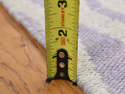 Kilim Flat-Weave hand-knotted wool runner in Purple, 2'8" x 8' — SKU O087844 (view 8)